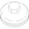 Aftermarket New White Oliver AC Fits Ford Fiat Long Hub Cap 1250 1250A 1255 1265 127 4957312 - alternate 2
